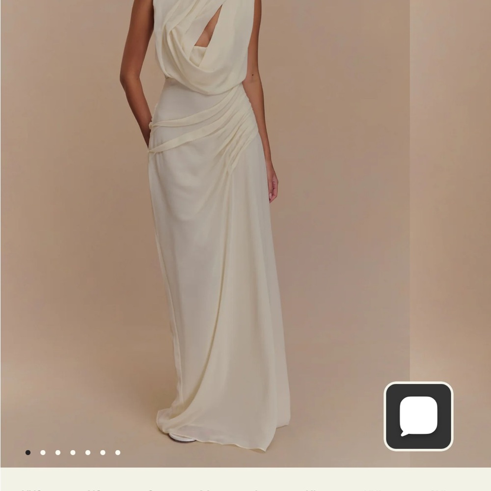 Elegant Cream Evening Gown